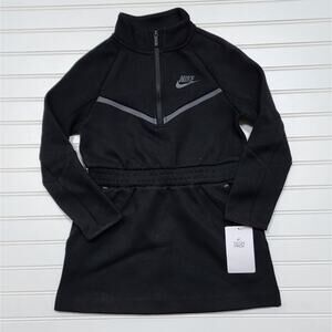 NWT Nike Little Girls Tech Fleece Dress: Black